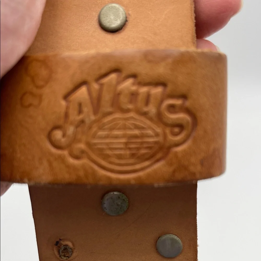 Altus Men’s  Tan Leather Weightlifting Belt